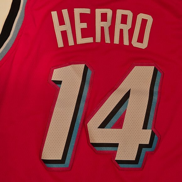 Nike Miami Heat Tyler Herro Vice City Edition Jersey NBA Swingman Pink Size 48 - Picture 13 of 15